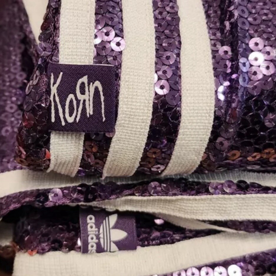 Korn x Adidas NWT Purple Sequin Tracksuit Jacket + Pants XS eBay