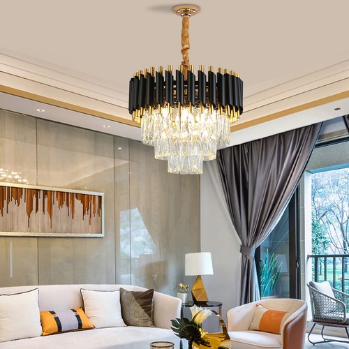 Modern LED Crystal Chandelier Luxury Pendant Light Ceiling Lamp Lighting Fixture - Picture 3 of 19