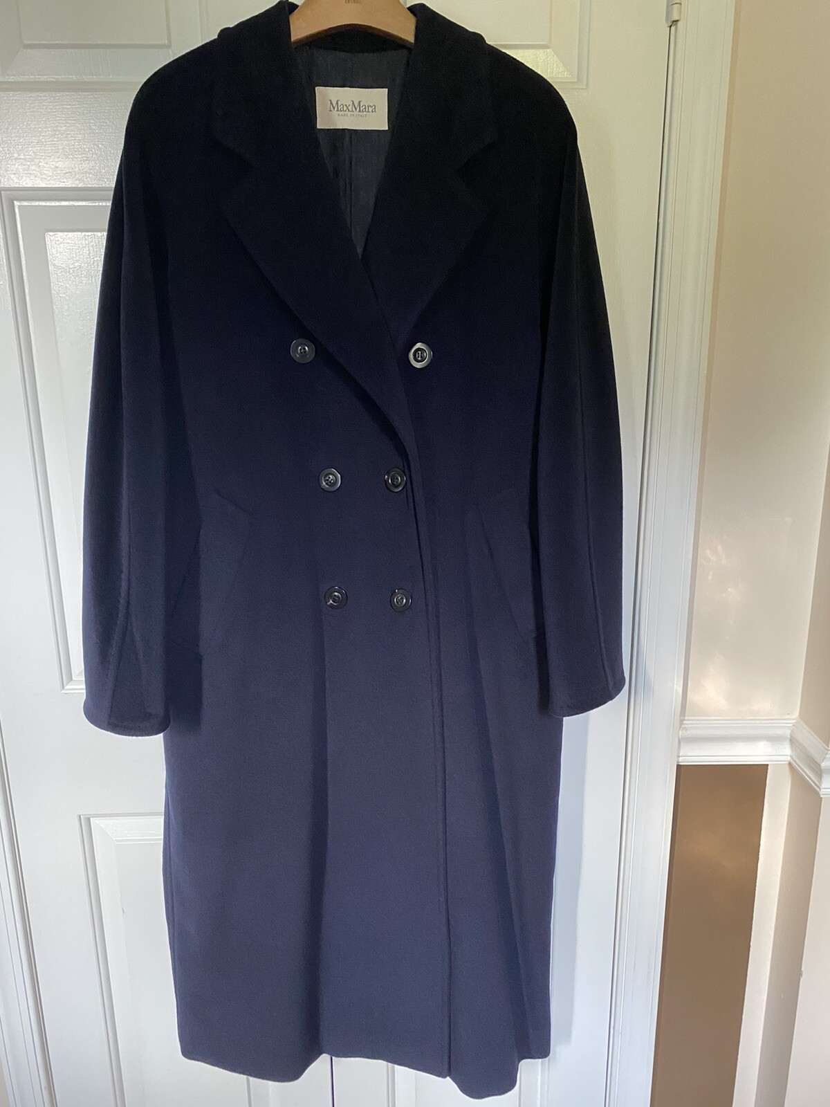 Max Mara Icon 101801 Madame Coat- Navy 