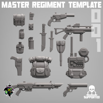 Master Regiment Troops Veteran Upgrade Pack x2 Reptilian Overlords