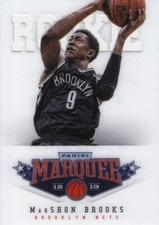 MaRSHON BROOKS 2012-13 PANINI MARQUEE LASER CUT ROOKIE