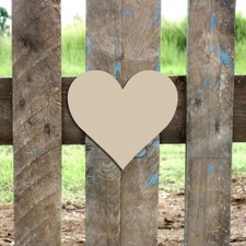 Wood Heart Shape, Unfinished Shape, MDF Wood Cutout, Wooden Paintable Craft
