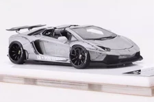 FW 1:64 Gray Aventador LP700 Convertible LBWK Sport Car Model Diecast Resin