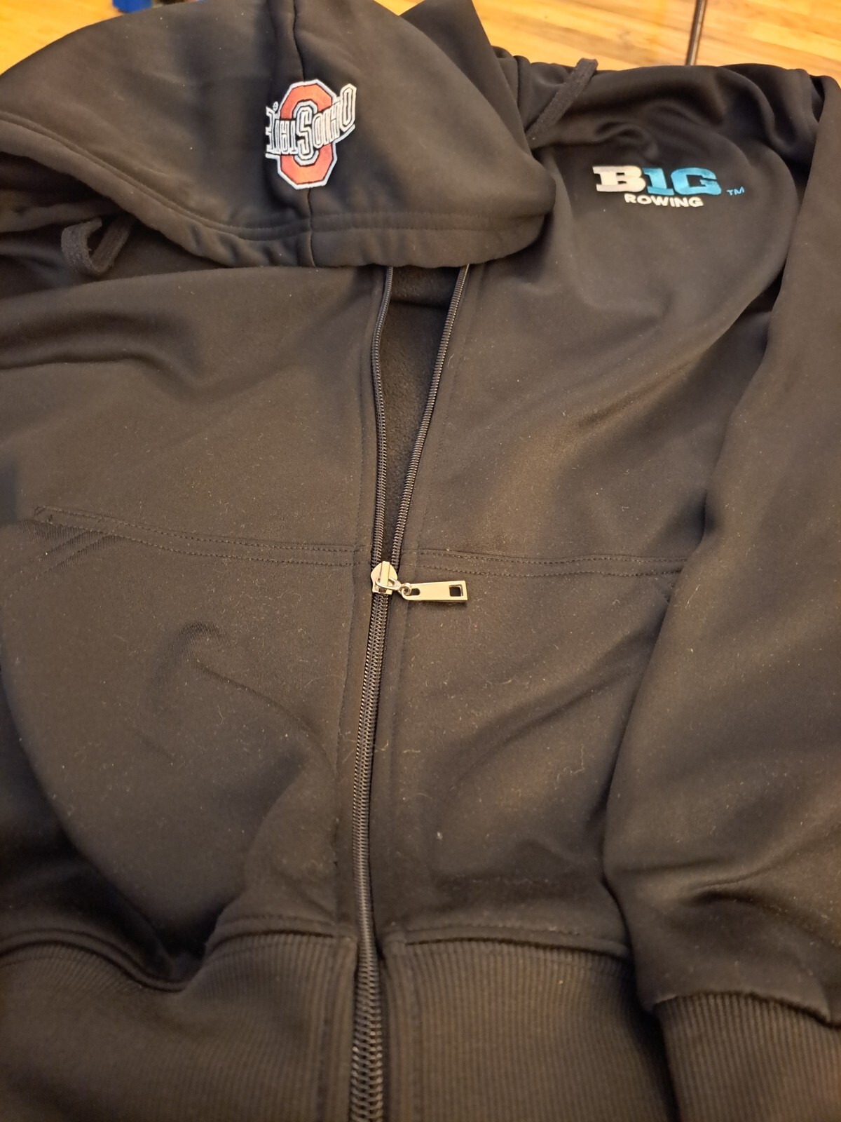 FILA Felpa con cappuccio rilasciata squadra di canottaggio statale Ohio grande 10