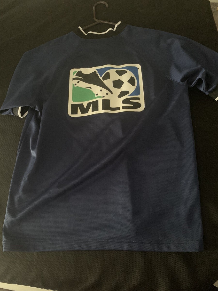 MLS Nike Men's Tampa Bay Mutiny Soccer Jersey XL Navy Blue 1990'S