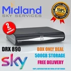 SKY PLUS + HD BOX DRX890 AMSTRAD BOX ONLY DEAL 500GB SLIMLINE BOX WITH RF PORTS