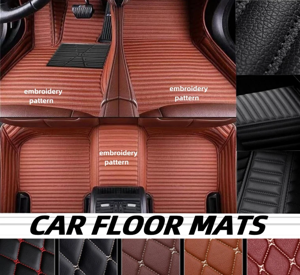 For Volvo Car Floor Mats PU Leather Waterproof Custom All Weather Carpets Liners Foto 3 de 4