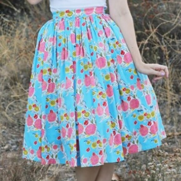 Pinup Girl Couture Disney Mary Blair Blue 50s Swing Full Swing 