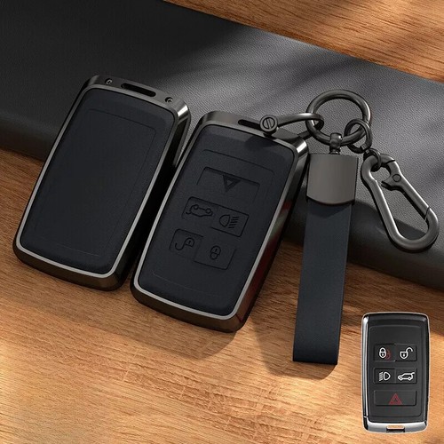 Aluminum Alloy Leather Car Key Case Cover For Land Rover Range Rover Sport Velar - Picture 14 of 18