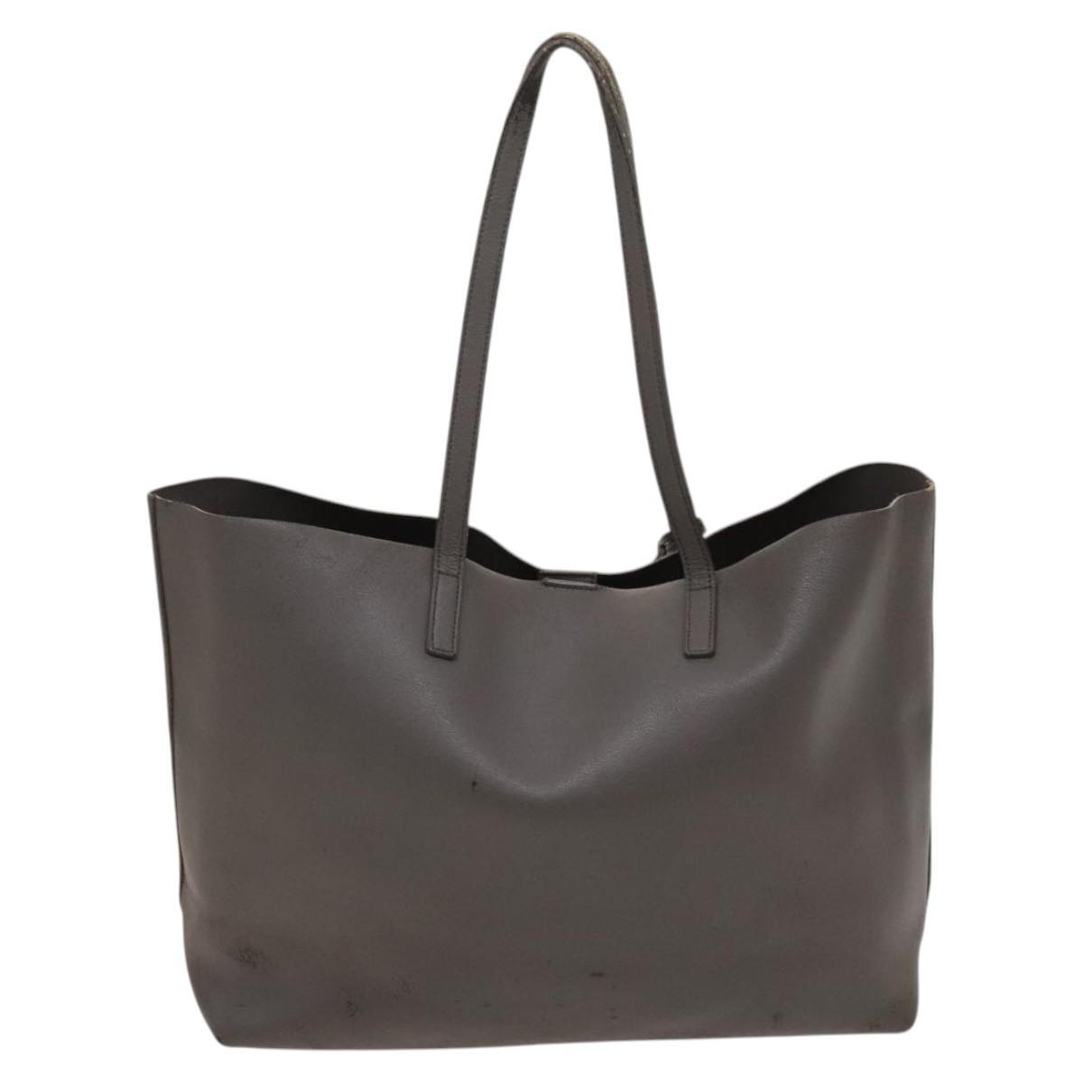 Borsa tote SAINT LAURENT in pelle grigia originale hk2622
