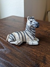 Vintage 1984 Bandanna Sculptures Laying down Zebra Sculpture Figurine