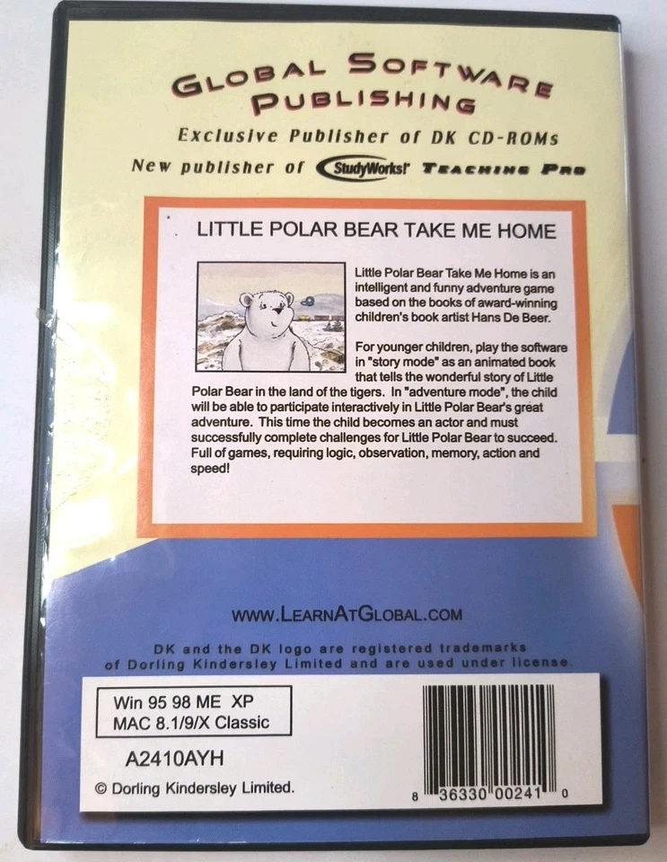 Vtg DK A Little Polar Bear Take Me Home CD-ROM Software Win/Mac  Adventure Game - Image 2 of 4