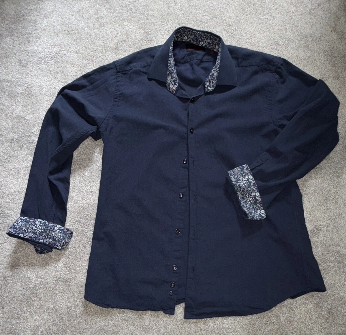 Jared Lang Long Sleeve Button-Up Casual Button-Down Shirts for Men