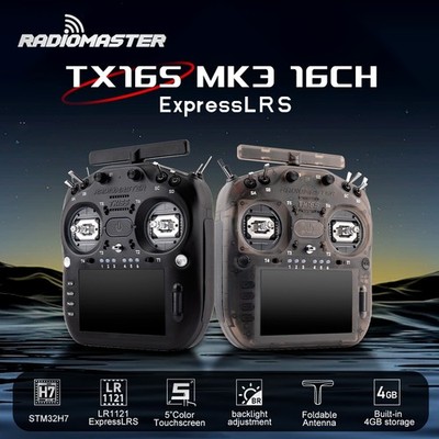 RadioMaster TX16S MK3 Sender ELRS 2,4GHz, 16CH 5'' IPS Touchscreen Fernsteuerung