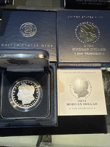 Morgan Silver Dollar 2024 Proof Coin SAN FRANCISCO (S) 24XF NEW IN BOX W COA