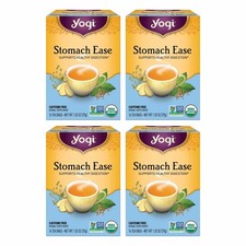 Yogi Tea Stomach Ease - 16 Bags per Pack 4 Packs - 64 Count Pack of 4