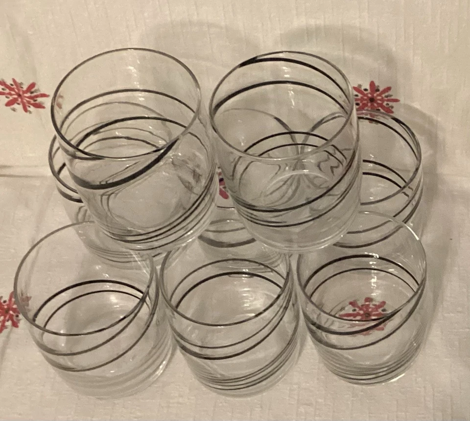 Bormioli Rocco Capri, Copos Redemoinho Preto, Copos / Pedras Duplas Conjunto de 8 - Imagem 3 de 4