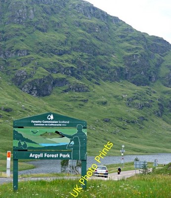 Photo 6x4 Argyll Forest Park sign Loch Restil At the Rest and be Thankful c2016