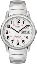 Timex Men's Easy Reader Watch 35mm, Stainless Steel/Silver-Tone/White/A/35mm 