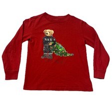 Polo Ralph Lauren Bear Long Sleeve Shirt Kids Size 6 Christmas Holiday Preppy