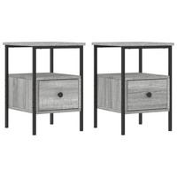 Nachttische 2 Stk. Grau Sonoma 34X36X50 Cm Holzwerkstoff