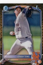 Jonah Tong - Mets: 2025 1st Bowman Chrome Reptilian SP RC Refractor #BCP-105