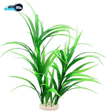 Green Grass Cluster Aquarium D cor Plastic Plants Large 17 Inches Tall 4510
