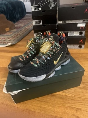 Nike LeBron 16 Black Metallic Gold for Sale | Authenticity