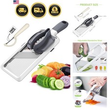 Multi Handheld Mandoline Slicer - Adjustable Stainless Steel Blade, Slicer Ve...
