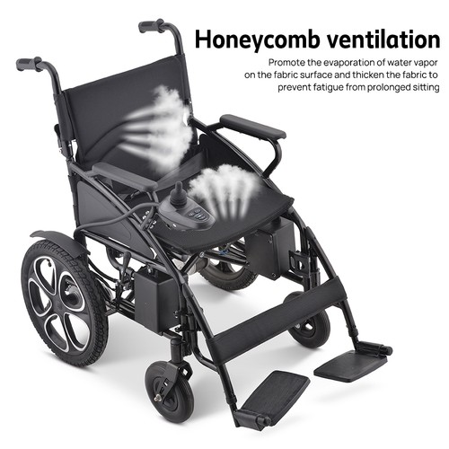 Folding Electric Wheelchair Long Range Lithium Power Motorised w/ Bag Black AU - Picture 21 of 24
