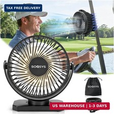 12000mAh Golf Cart Fan Rechargeable Magnetic Base, Battery Operated Fan Portable