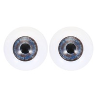 24Mm Puppenaugen, 1 Paar Realistische Acryl-Augen, Dunkelblaugrau FüR Puppen