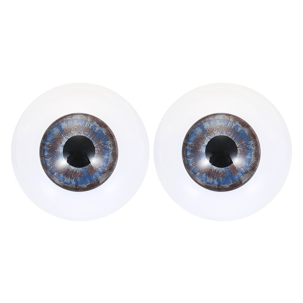 24Mm Puppenaugen, 1 Paar Realistische Acryl-Augen, Dunkelblaugrau FüR Puppen-image