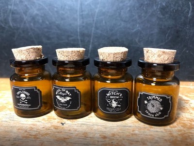 Mini Apothecary Potion Glass Poison Bottles & Lab Flasks