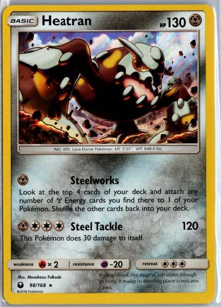 Heatran 98/168 Celestial Storm Rare NM Pokemon TCG