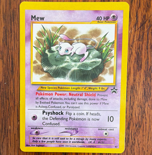Wizards Pokemon TCG Mew 08/53 Wotc Promo English 2000 40 HP Regular