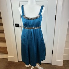 Calvin Klein Women's Teal A-Line Empire Waist Party Prom Dress Size 6  i