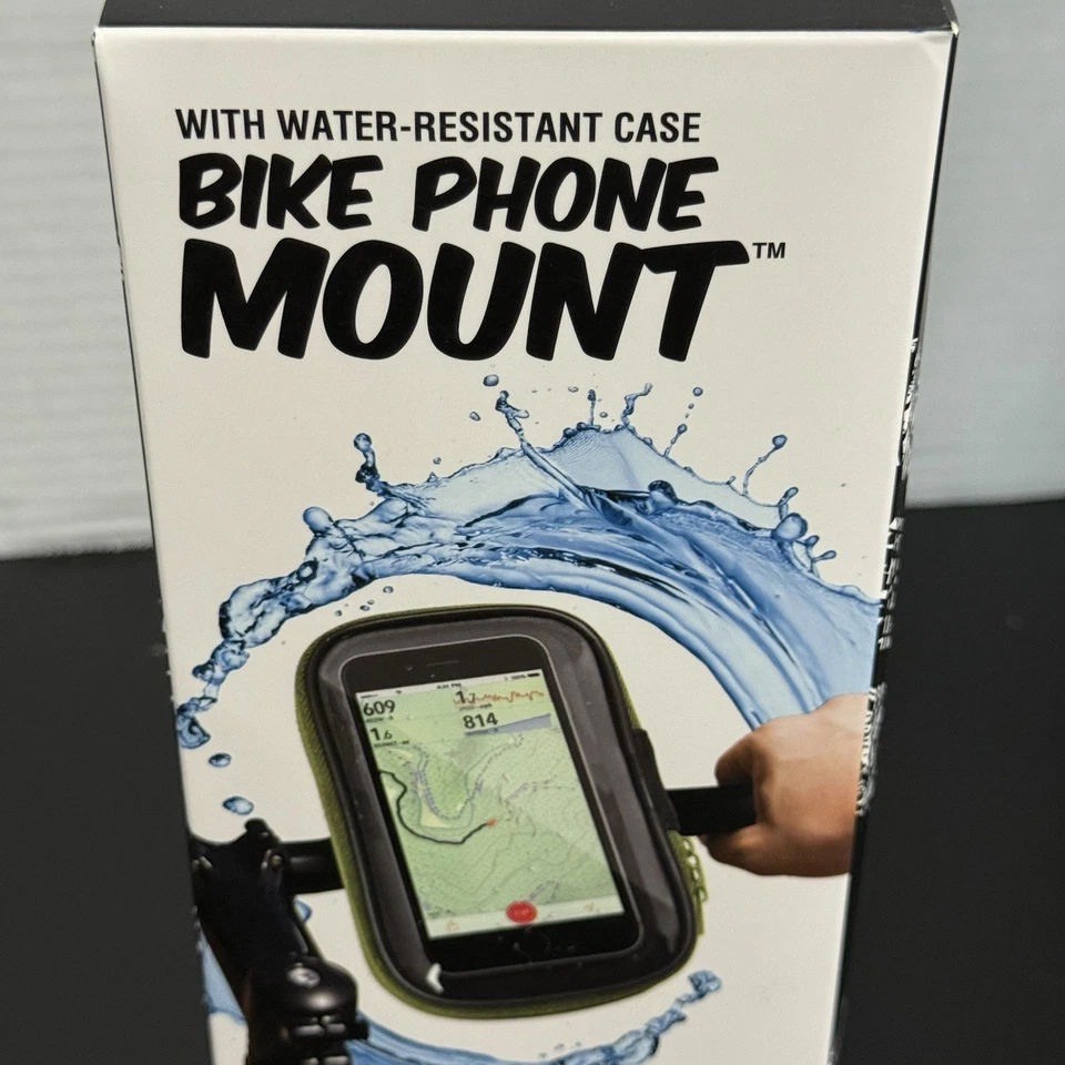 Soporte para teléfono de bicicleta con estuche resistente al agua protocolo verde acceso a pantalla táctil Foto 2 de 4