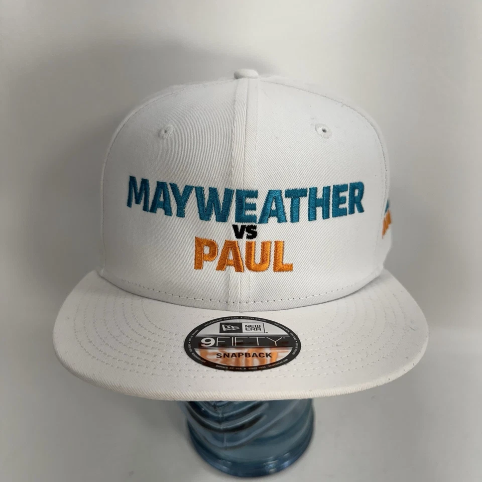 Rare Floyd Mayweather Money vs Logan Paul Boxing Fight Adjustable White Hat - Image 2 of 4