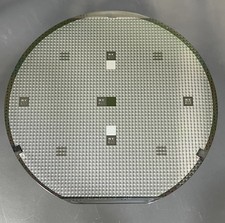 4 Inch Silicon Wafer With Several Hundred Small Die And Test Areas, As Pictured