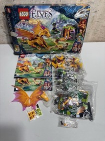 LEGO Elves 41175 Fire Dragon&rsquo;s Lava Cave USED Incomplete Missing Bag 1 