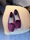 Tory Burch Burgundy Velvet Espadrilles Size 9.5 — photo 1