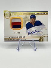 2023-24 SP Authentic Hockey #190 William Dufour /100 Future Watch Auto Patch RC!
