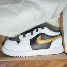 Jordan Air Jordan 1 Low Alt TD White/Black/Gold Toddler 8C DR9747-172