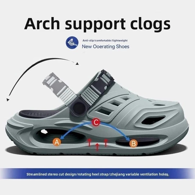 Mens Slippers - Sliders With Arch Support -Non - Slip Soft Sandals Gifts for Men