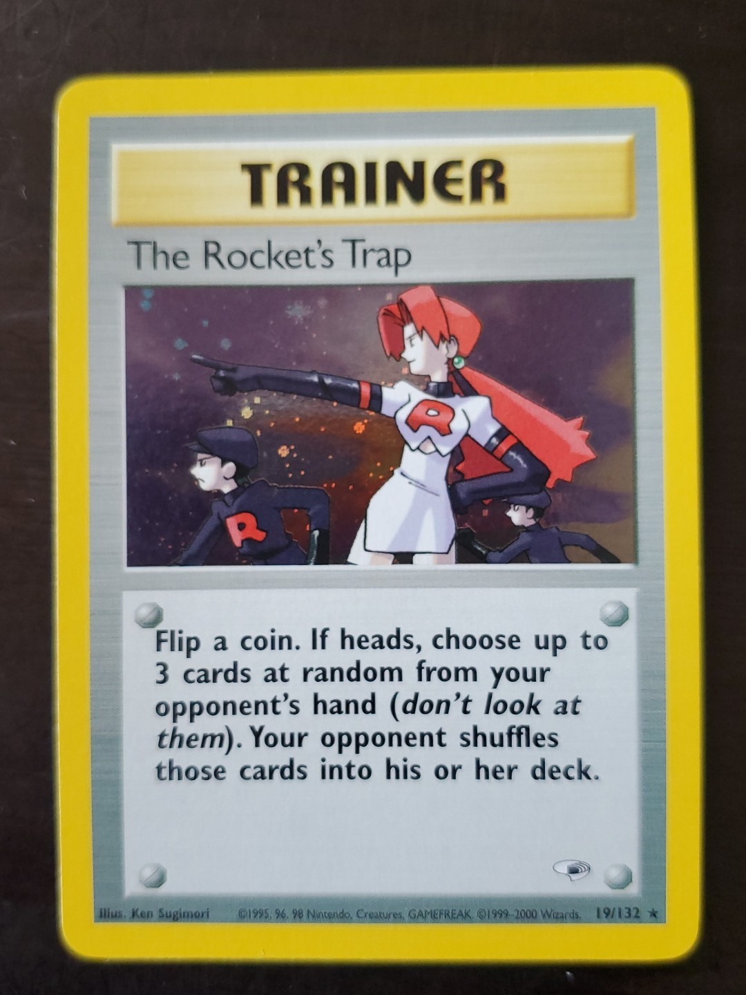 Pokémon The Rocket's Trap Gym Heroes Unlimited 19/132 Holo Rare