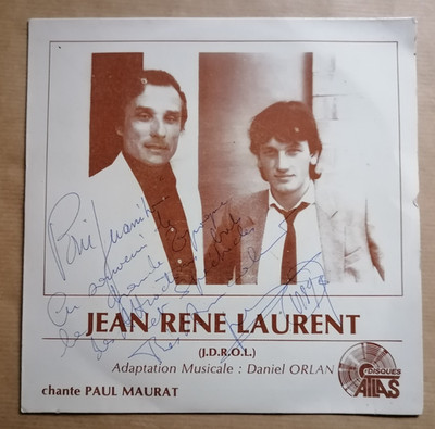 Jean-René Laurent: Douce Maman Douce / Soir d'automne 7'' 45T signiert, Béziers