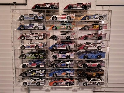Car Display Case Acrylic 24 Pcs Hot Diecast Model 1/24 Nascar