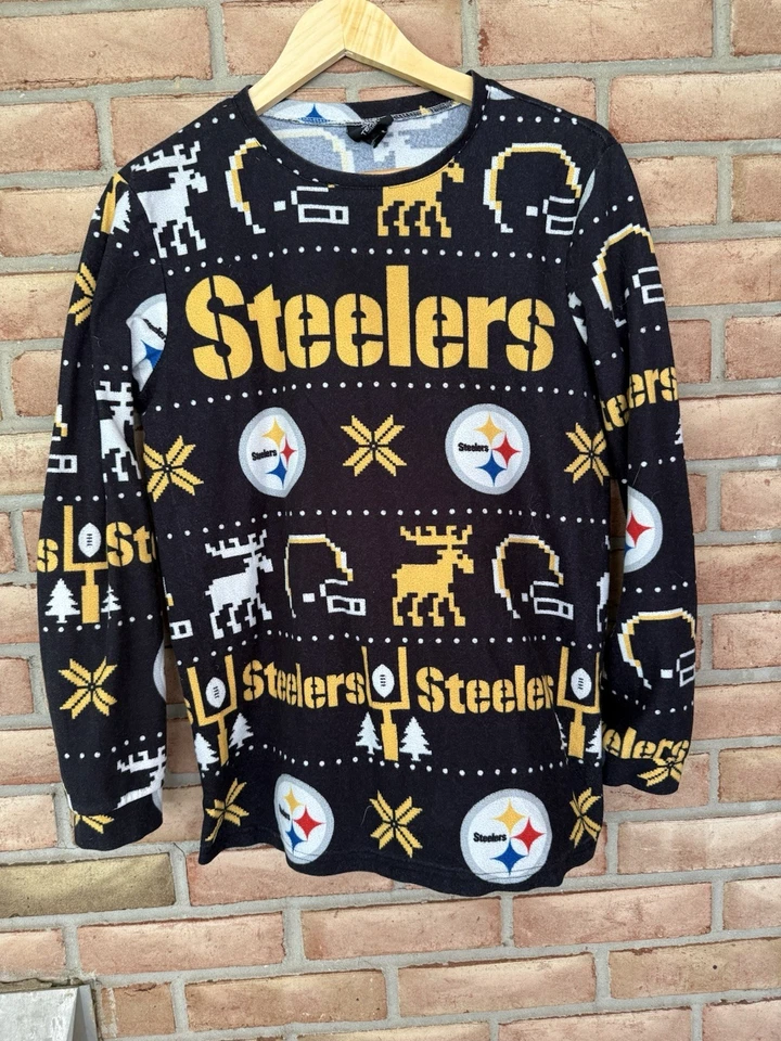 Pittsburgh Steelers NFL Equipo Ropa 2 Piezas Pijama Polar Pullover Hombre’s Pequeño Foto 2 de 4