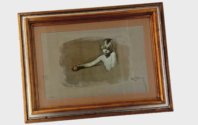 Jose Royo Signed Limited Edition Lithograph 118/250 Spanish Romantic Girl with A